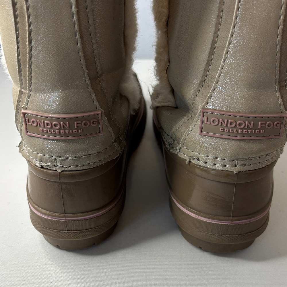 London Fog Women's Beige and Brown Winter Boots